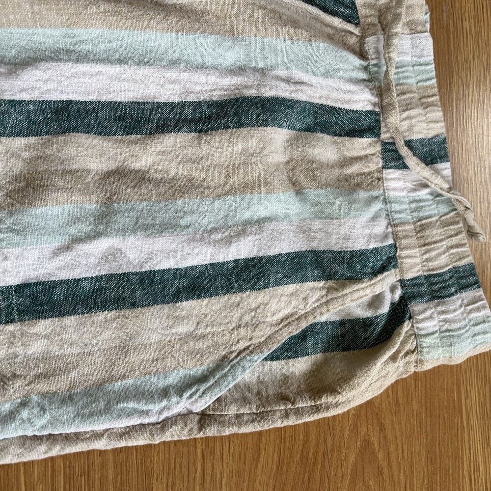 Naturals D&Co Womens Linen Blend Shorts Sz 1X Beach Resort Coastal Nautical - Picture 9 of 16